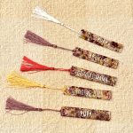 Bookmark personalizado con flores secas